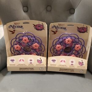 2 Floral Purple Hummingbird Feeder